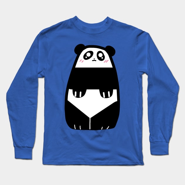 Cute Panda Blob Long Sleeve T-Shirt by saradaboru